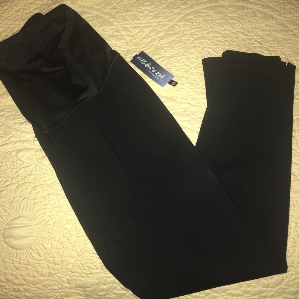 Flutter and Kick black Ankle Maternity Pant